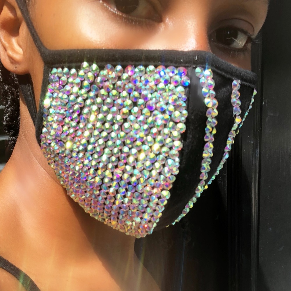 Custom made crystal Face masks!
